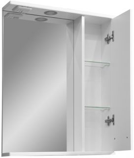 Зеркало-шкаф с подсветкой Stella Polar Фиора 55см белый SP-00000209